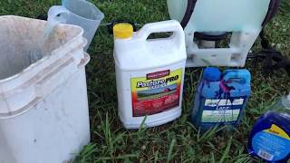 mixing pasture spray