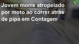 Jovem morre atropelado por moto ao correr atrás de pipa em Contagem