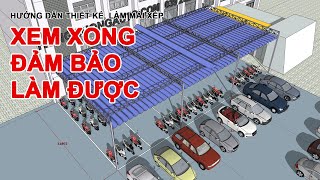 Hướng dẫn toàn bộ cách thiết kế, làm mái bạt xếp di động, mái bạt xếp lượn sóng đơn giản nhất.