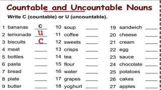 Countable and uncountable Noun GIVE ANSWERS IN COMMENTBOX@kids_study_corner