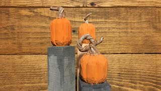 Easy Miniature Pumpkin Woodcarving