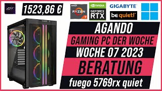 AGANDO Wochenschau #007 | KW 07 2023 | Gaming PC der Woche | Beratung | AGANDO fuego 5769rx quiet