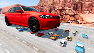 Beamng cars trying to stop Biggest Gaint car 👺- beamng.drive