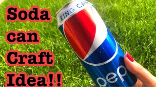 cold drink can craft idea -Pepsi empty can reuse craft idea - soda can craft | waste material craft