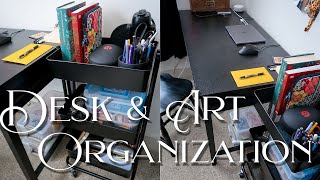 Desk and Art Organization