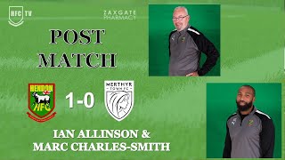 Ian Allinson & Marc Charles-Smith post match v MERTHYR TOWN - 4 November 2023