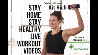 DAY 12-FULL BODY  BODYWEIGHT CARDIO w/ Celebrity Trainer Kit Rich- STAY HOME STAY HEALTHY- 30 min