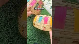 Diy planter# best use of old bamboo basket#reuse bamboo basket#best out of waste#shorts