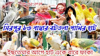 মিরপুর ১৩ নাম্বার বটতলা পাখি ও কবুতরের হাট | ইজতেমার আগে হাট ফাকা | mirpur 13 pakhir hat |