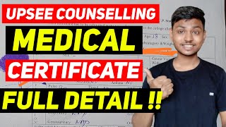 Upsee Counselling Process 2021 | upsee medical certificate 2021 | Upsee Medical Certificate Format