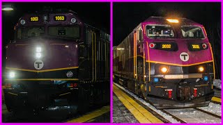 Trains on The MBTA Franklin Line Part 14