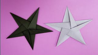 How to make easy five pointed paper star ✓ Christmas star making step by step ✓