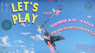 War Thunder - A-5C *6 Kills* "Money Making Machine" (500,000 SL Match) Live Gameplay [1440p]