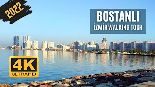 Bostanlı Walking Tour | Bostanlı Seaside | İzmir Turkey | 4K UHD 60fps | Turkey Travel 2022