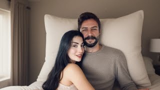 Özge Yağız and Gökberk Demirci Share a Cozy Moment in a Bedroom Setting