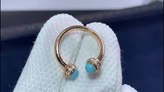 Piaget 18K Rose Gold Turquoise Diamond Ring G34P7D00