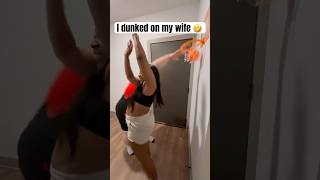 Dunked on my wife #dunk #wife #basketball #ballislife #wtf #crazy #slamdunk #funny #upset #mad #nba