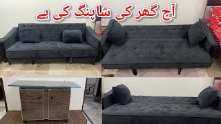 Best and Reasonable Sofa Kam Bed and Iron Table || Comfort Level || Ghar ki Shopping || MJ Vlogs