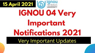 IGNOU 05 Important Notification 2021 | Feb 2021 Result | IGNOU Grade Card Update  | Online Viva 2021