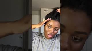 Kinky straight High Ponytail #protectivestyles #naturalhair #washday #grwm #haircare