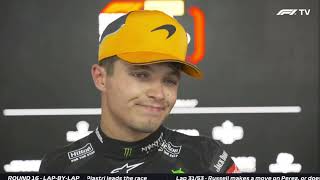 Lando Norris' Post-Race interview (Italian GP 2024)