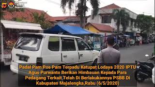 Padal Pam Pos Pam Terpadu Ketupat Lodaya 2020 Polres Majalengka IPTU Agus Purwanto Berikan Himbauan