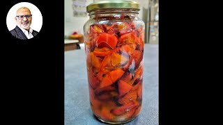 HOW TO STORE ROASTED PEPPERS | An Easy & Cheap Way Of Making Your Own Roasted Peppers