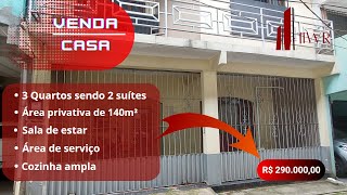 VENDA - Casa com 3 quartos e vaga de garagem