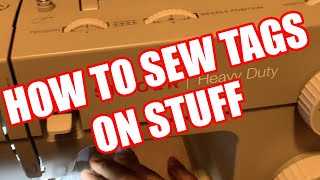 How to machine sew tags on hats