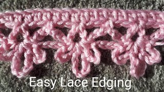 EASY LACE EDGING FOR BEGINNERS