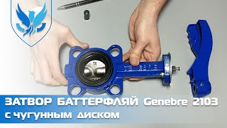 ⛲️🔵 Задвижка Баттерфляй Genebre 2103. 🎥 Затвор дисковый поворотный межфланцевый Ду 50 | АРМАШОП