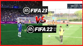 FIFA 23 vs FIFA 22 Freekick Comparison | FIFA 23 and FIFA 22 Freekick Gameplay Comparison