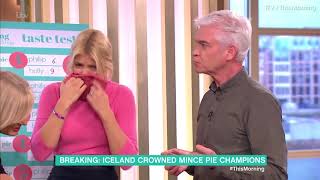 Disgusted Holly Willoughby spits out mince pie on This Morning