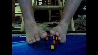 Rubik's Cube with feet: 1:48.03