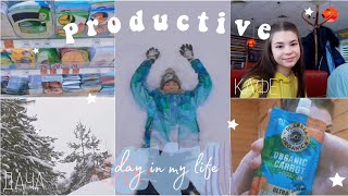 PRODUCTIVE day in my life ♡| рутина, сдача проекта,кафе, учёба