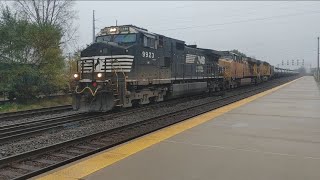 Norfolk Southern Dash 9 leads Union Pacific tanker train