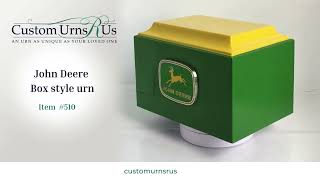 John Deere Fiberglass Box Cremation Urn - 510