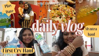 Day In My Life Vlog | Friend Hangouts | Myntra Haul | First Cry Haul | a busy day in my life #vlog