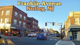 Walking on Franklin Avenue in Nutley, New Jersey, USA | Centre St to E High Street