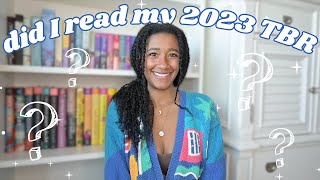 did I read my 23 in 2023 tbr?? 🤔📚