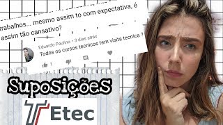 Como é estudar na ETEC: Suposições sobre a Etec: TEM BAILE?