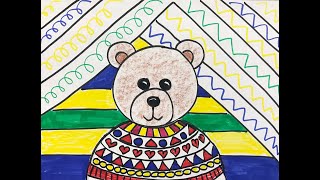 Kindergarten-  Fuzzy Bear Drawing