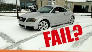 Audi TT Snow FAIL! W/ Summer Tires!