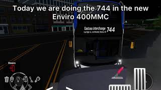 Leeshire Bus sim | Route 744 | Roblox