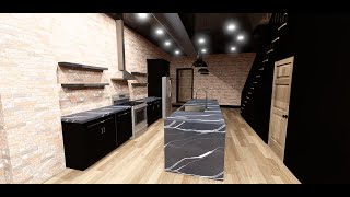 The Black Pearl, High-end loft apartment remodel design concept.