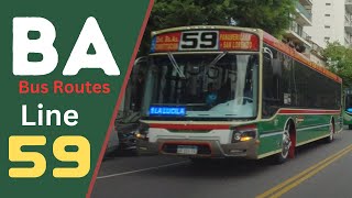 Bus Line Explorer: 59 - LA LUCILA - Est. BUENOS AIRES (Barracas) | Dash Cam POV Series #BABusRoutes