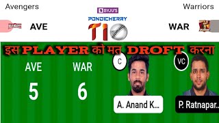 AVE vs WAR Dream11, Today Match Prediction, AVE vs WAR Dream11 Team, AVE vs WAR Dream11 Prediction