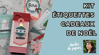 Étiquettes cadeaux de Noël et boite originales - Kit de Stampin' Up!