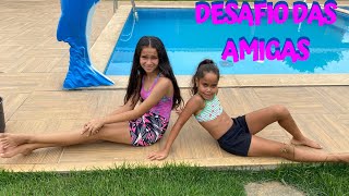 DESAFIO NA ÁREA DA PISCINA JOGANDO FUTEBOL COM ELAS