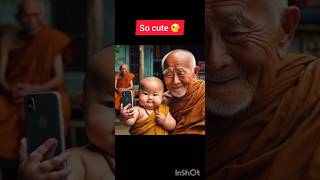 😘🥰 Cute little monks 😘🥰 part 84 #viral #viralshort #youtubeshorts